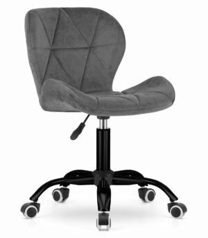 Krzesło obrotowe NOTO 74-86x53.5x57.5 cm ciemnoszare welurowe