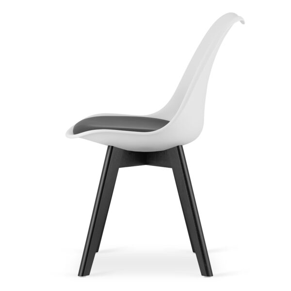 Krzesło MARK 82x49x43 cm biało-czarne - obrazek 4