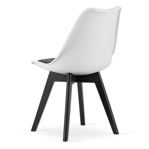 Krzesło MARK 82x49x43 cm biało-czarne - obrazek 5