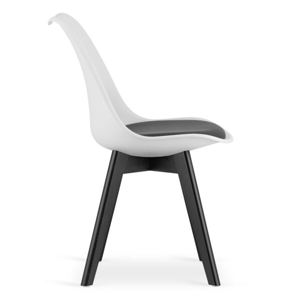 Krzesło MARK 82x49x43 cm biało-czarne - obrazek 6