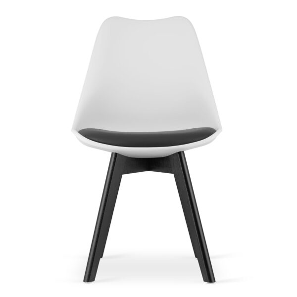 Krzesło MARK 82x49x43 cm biało-czarne - obrazek 7