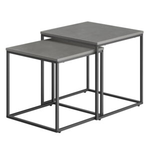 Stolik kawowy OSKAR 50,5x50x50 cm beton czarny