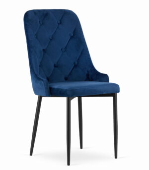 Krzesło CAPRI 93x48x56 cm welur granatowe