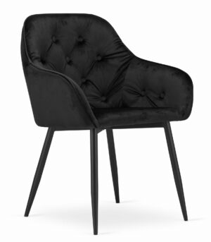 Krzesło FORIO 81x61x55,5 cm czarne