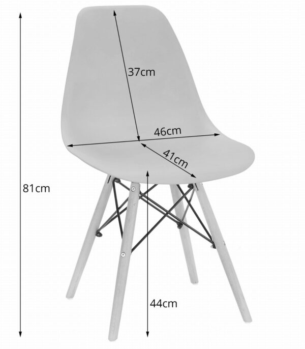 Zestaw stół ADRIA 120x80x75 cm + 4 krzesła OSAKA biały - obrazek 9