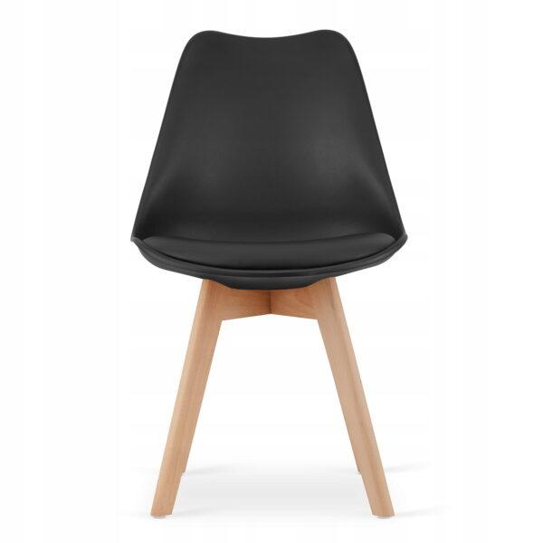 Zestaw stół okrągły TODI 60 cm biały + 2 krzesła MARK 81,5x48x57 cm czarne - obrazek 6