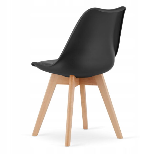 Zestaw stół okrągły TODI 60 cm biały + 2 krzesła MARK 81,5x48x57 cm czarne - obrazek 7