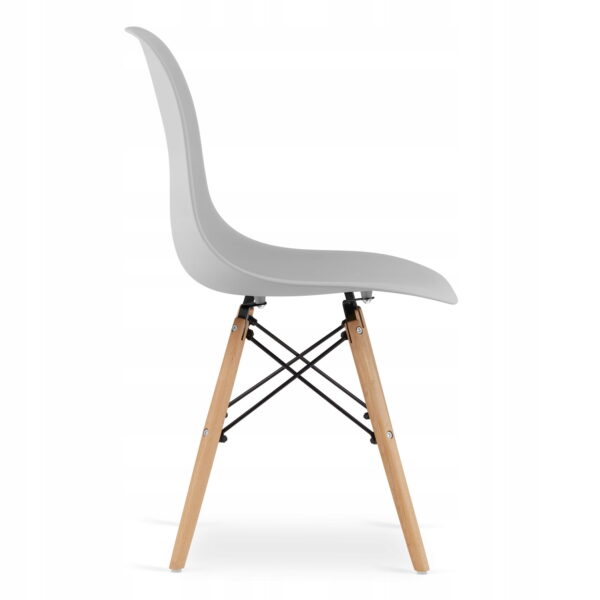 Zestaw stół ADRIA 120x80x75 cm biały + 4 krzesła OSAKA 81x46x54 cm szare - obrazek 8
