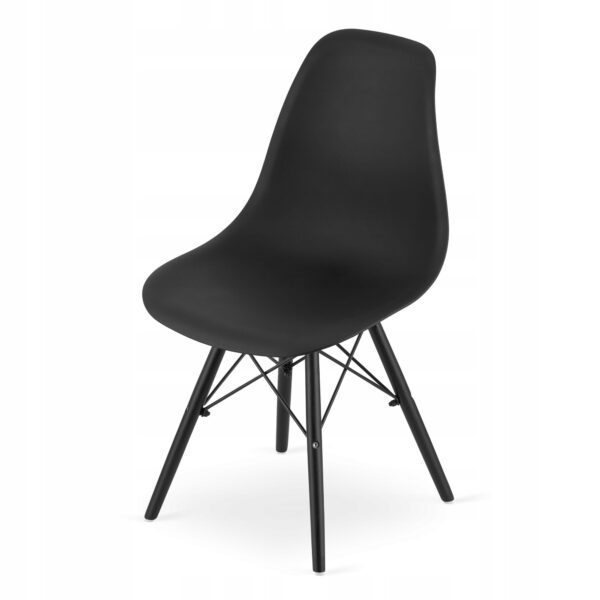 Zestaw stół okrągły TODI 80x75 cm jesion + 4 krzesła OSAKA czarne - obrazek 9