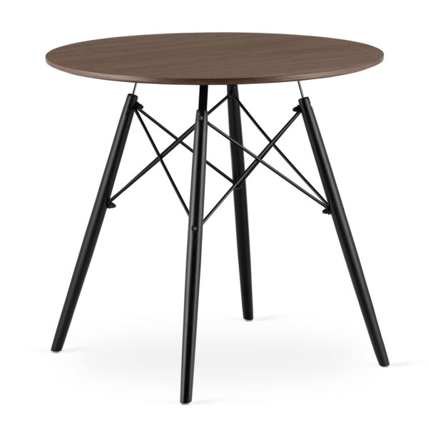 Zestaw stół okrągły TODI 80x75 cm jesion + 4 krzesła OSAKA czarne - obrazek 10