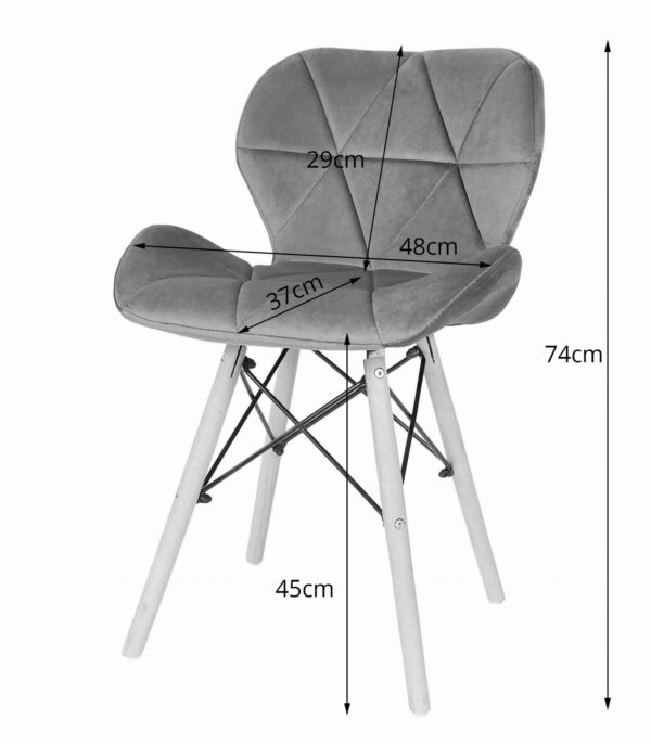 Zestaw stół ADRIA 120x80x75 cm biały + 4 krzesła LAGO 74x48x52 cm zielone - obrazek 2