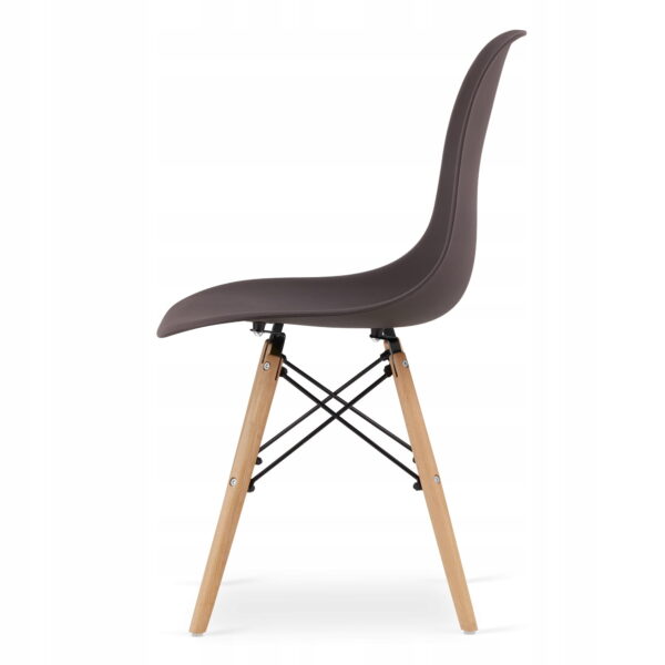 Zestaw stół prostokątny ADRIA 120x80x75 cm biały + 4 krzesła OSAKA 81x46x54 cm kawowe - obrazek 5
