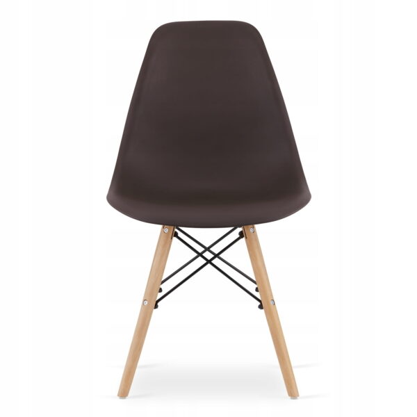 Zestaw stół prostokątny ADRIA 120x80x75 cm biały + 4 krzesła OSAKA 81x46x54 cm kawowe - obrazek 6