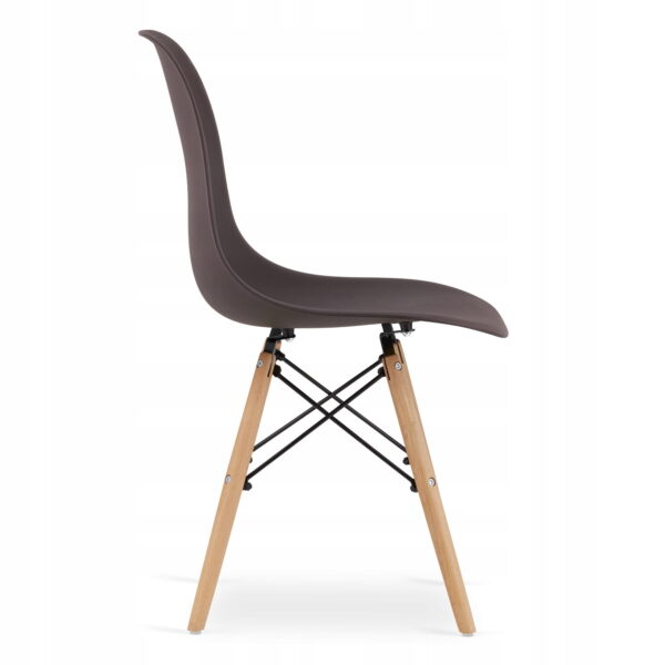 Zestaw stół prostokątny ADRIA 120x80x75 cm biały + 4 krzesła OSAKA 81x46x54 cm kawowe - obrazek 8
