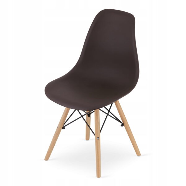 Zestaw stół prostokątny ADRIA 120x80x75 cm biały + 4 krzesła OSAKA 81x46x54 cm kawowe - obrazek 9