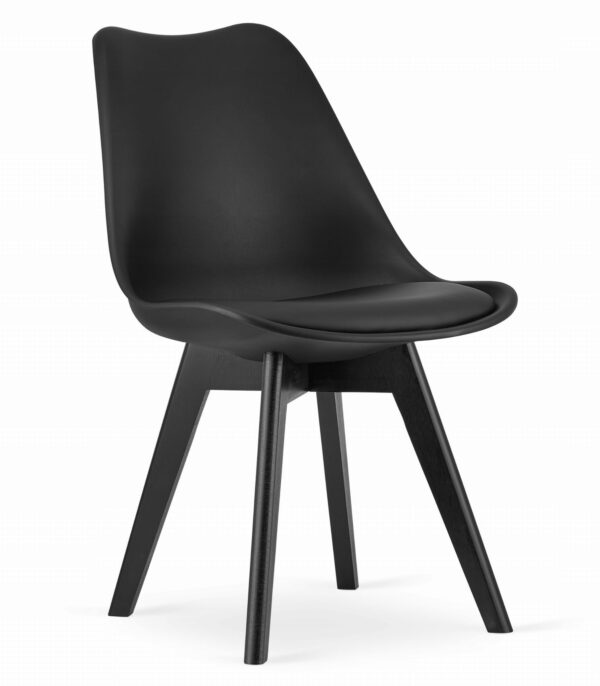 Zestaw stół okrągły TODI 80 cm + 4 krzesła MARK 82,5x49x55,5 cm czarny - obrazek 4