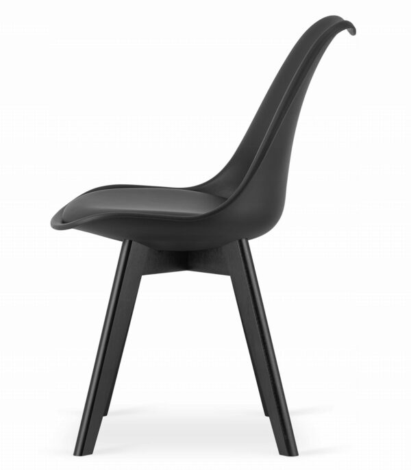 Zestaw stół okrągły TODI 80 cm + 4 krzesła MARK 82,5x49x55,5 cm czarny - obrazek 5