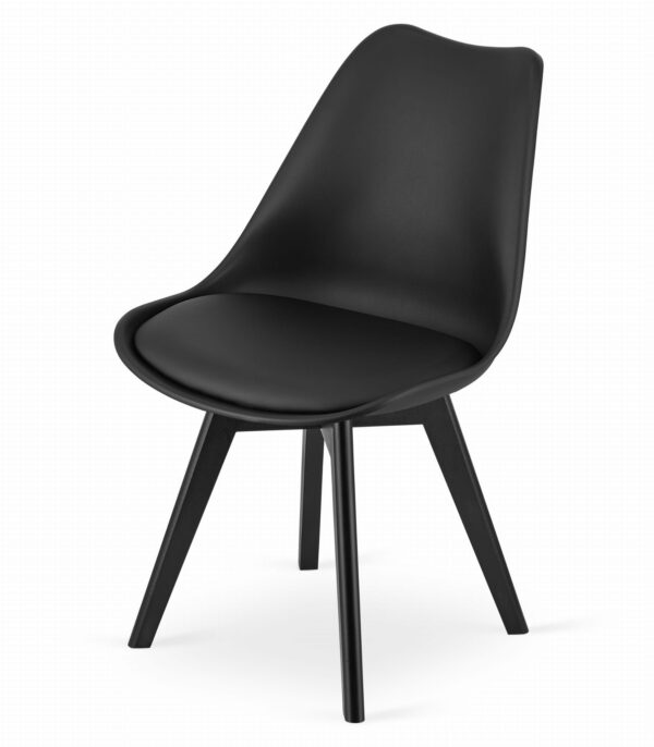 Zestaw stół okrągły TODI 80 cm + 4 krzesła MARK 82,5x49x55,5 cm czarny - obrazek 9