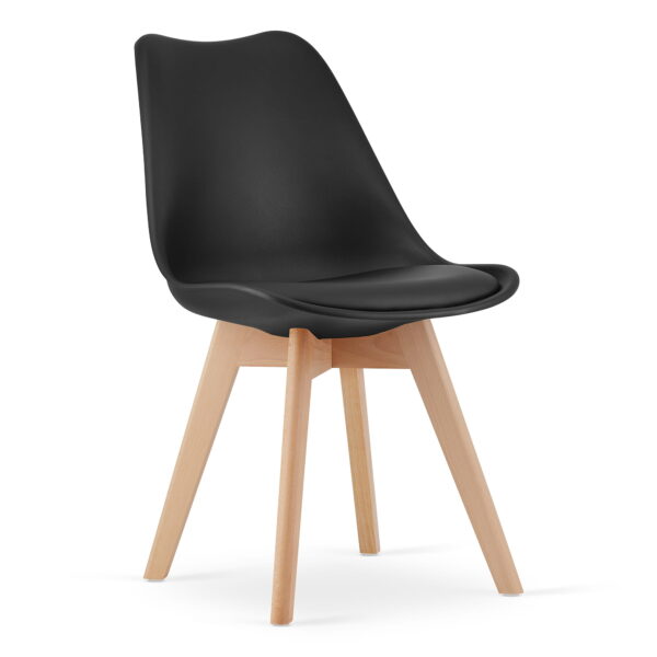 Zestaw stół prostokątny ARTISAN 120x80x75 cm + 4 krzesła MARK 81,5x48x57 cm czarne/naturalne drewno - obrazek 4