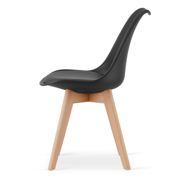 Zestaw stół prostokątny ARTISAN 120x80x75 cm + 4 krzesła MARK 81,5x48x57 cm czarne/naturalne drewno - obrazek 5