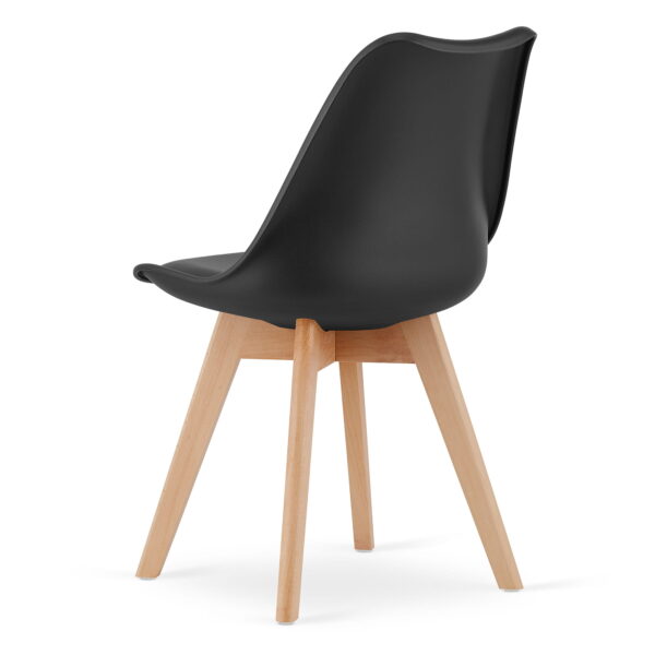 Zestaw stół prostokątny ARTISAN 120x80x75 cm + 4 krzesła MARK 81,5x48x57 cm czarne/naturalne drewno - obrazek 7