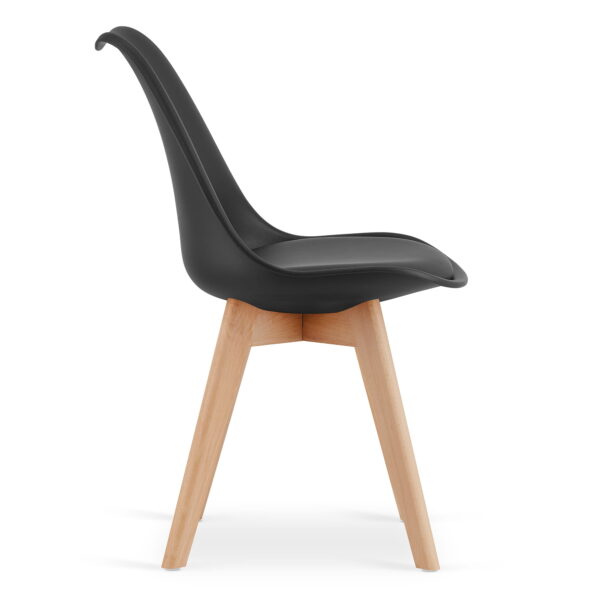 Zestaw stół prostokątny ARTISAN 120x80x75 cm + 4 krzesła MARK 81,5x48x57 cm czarne/naturalne drewno - obrazek 8